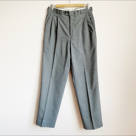 Yves Saint Laurent Pants - pleated wool blend yves saint laurent trousers